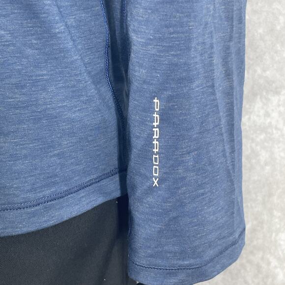 Merino Blend by Paradox Men's XL 1/4 Zip Long Sleeve Shirt Navy Dri-Release Base - Picture 3 of 8